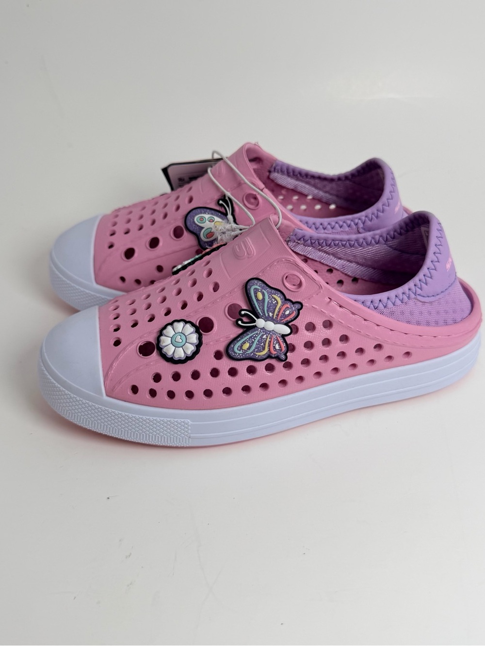 Skechers Pink & Purple Butterfly Water Clogs for Kids
